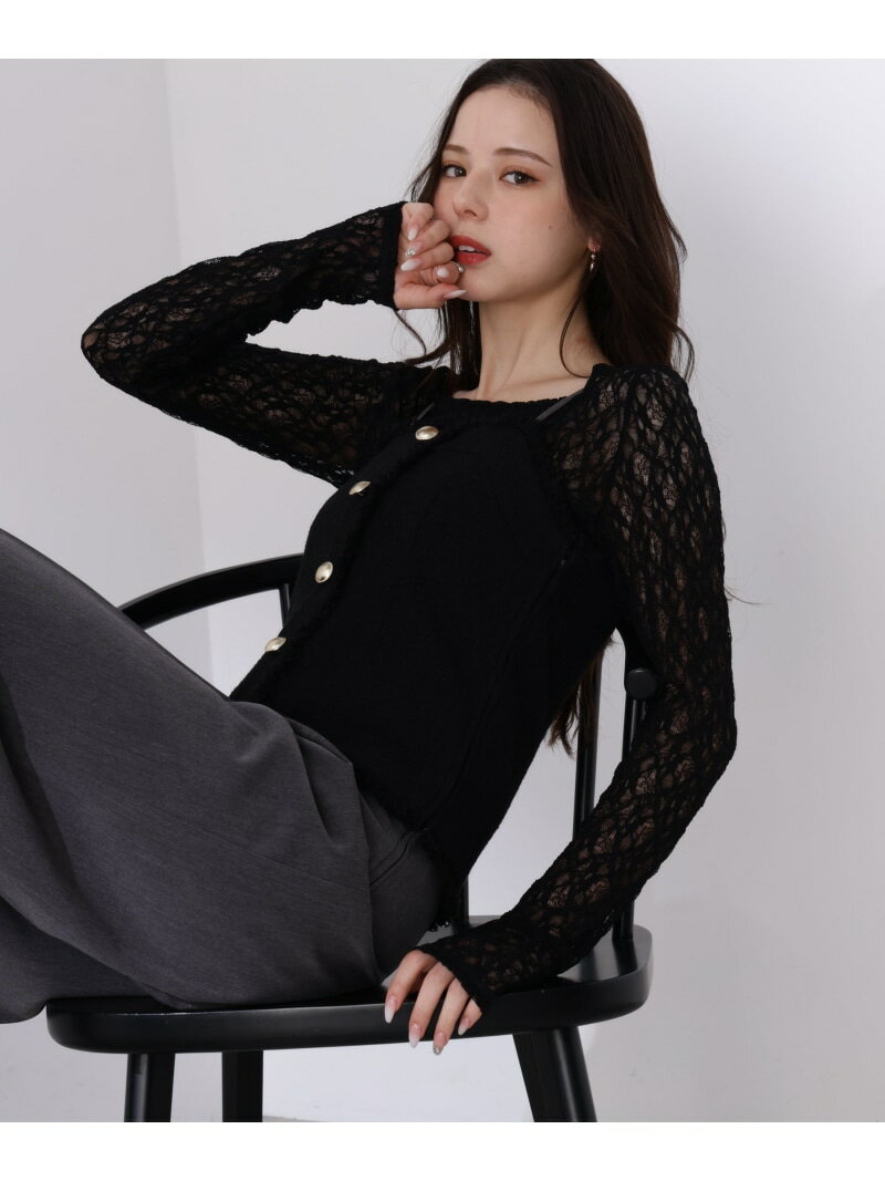 ＜L＞MIXキャミオールインワン 26SS PROPORTION BODY DRESSING プロポーションボディドレッシング ワンピース・ドレス ワンピース ブラック【先行予約】*【送料無料】[Rakuten Fashion]