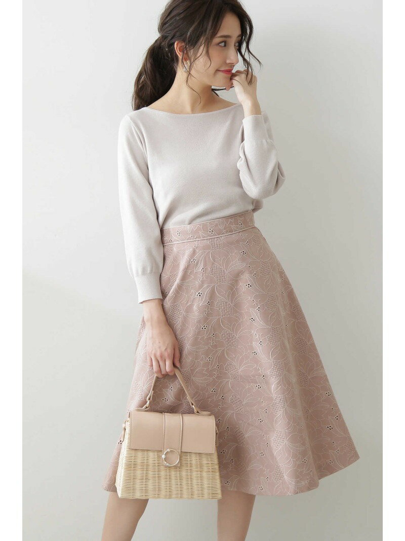 【SALE／50%OFF】◆フラワーエンブロイダリーフレアスカート PROPORTION BODY DRESSING プロポーションボディドレッシング スカート その他のスカート ブラウン ベージュ カーキグリーン【RBA_E】【送料無料】[Rakuten Fashion]