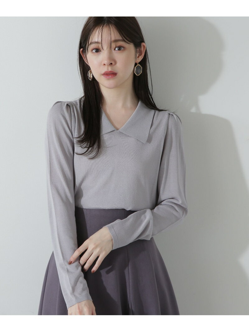 【SALE／50%OFF】シアー襟付きニット PROPORTION BODY DRESSING プロポーションボディドレッシング トップス ニット ブルー ブラック ホワイト【RBA_E】[Rakuten Fashion]