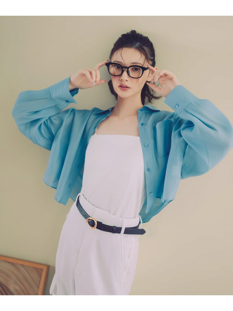 Rakuten - 短丈シアーシャツ 26SS PROPORTION BODY DRESSING プロポーションボディドレッシング トップス シャツ・ブラウス ブラウン ベージュ ブルー【送料無料】[Rakuten Fashion]