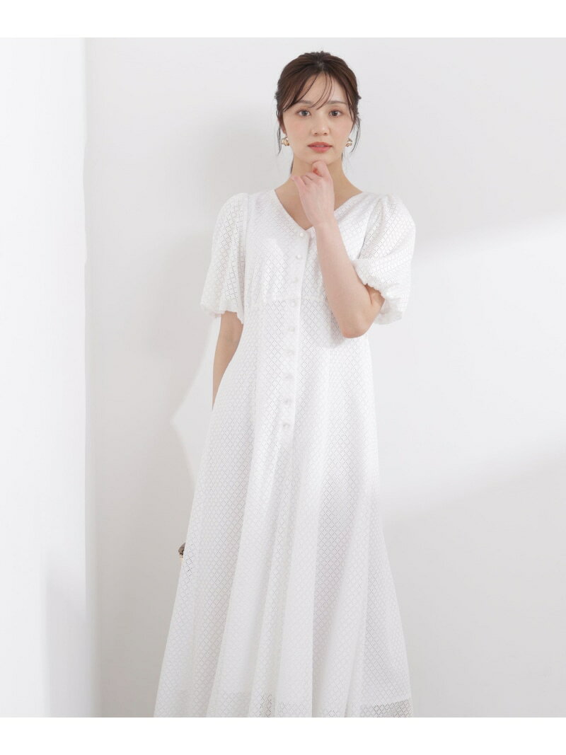 Rakuten - パフスリーブフロント釦ワンピース 26SS PROPORTION BODY DRESSING プロポーションボディドレッシング ワンピース・ドレス ワンピース グレー ブラック ホワイト【送料無料】[Rakuten Fashion]