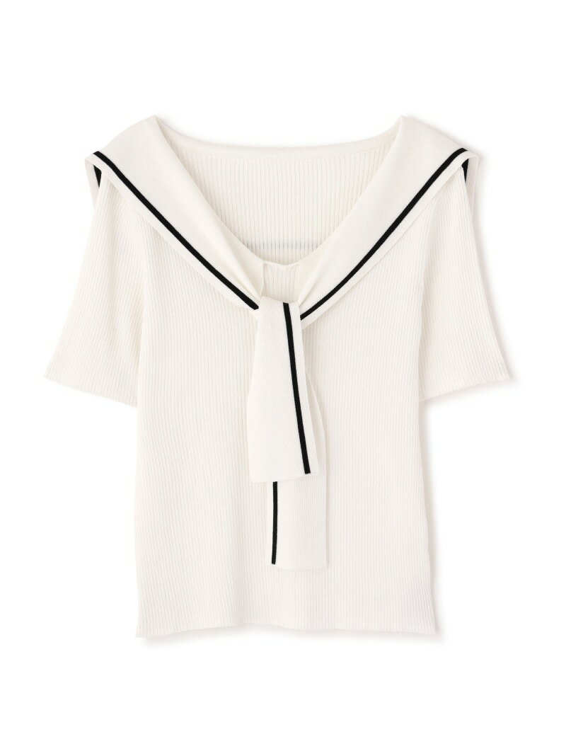 Rakuten - セーラーカラーニットトップス PROPORTION BODY DRESSING プロポーションボディドレッシング トップス ニット ブラック イエロー ホワイト【送料無料】[Rakuten Fashion]