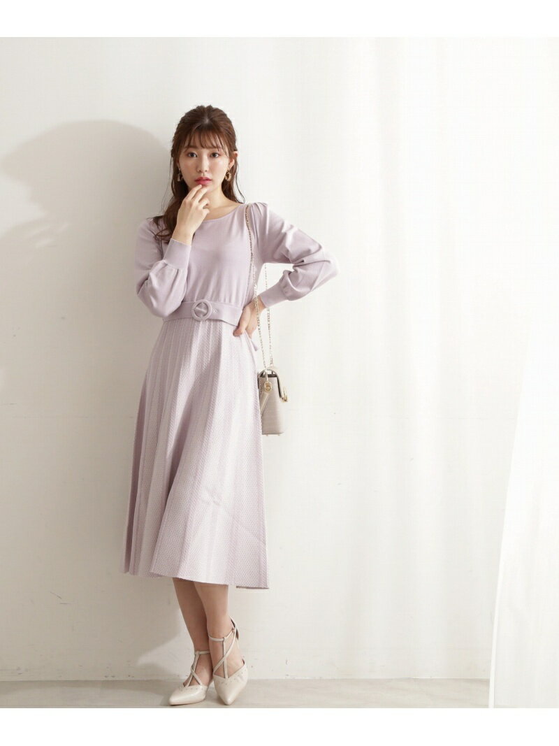 【SALE／50%OFF】レースジャガードニットワンピース PROPORTION BODY DRESSING プロポーションボディドレッシング ワンピース・ドレス その他のワンピース・ドレス パープル グレー グリーン【RBA_E】【送料無料】[Rakuten Fashion]のサムネイル