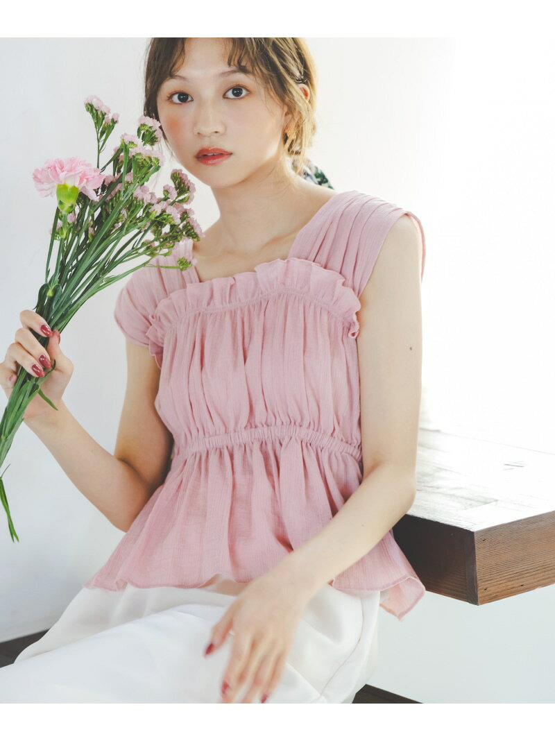 ギャザーブラウス PROPORTION BODY DRESSING プロポーションボディドレッシング トップス シャツ・ブラウス ベージュ ピンク ブラック