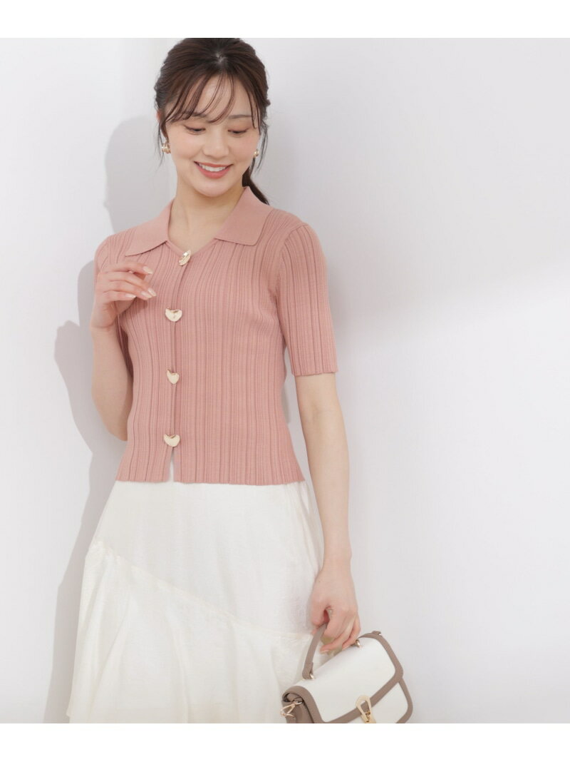 Rakuten - 衿付きランダムリブニット 26SS PROPORTION BODY DRESSING プロポーションボディドレッシング トップス ニット オレンジ ブラック ベージュ【送料無料】[Rakuten Fashion]