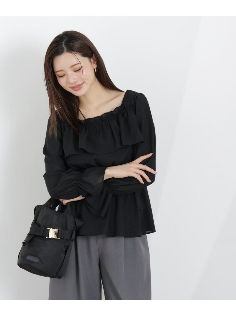 Rakuten - ＜ウォッシャブル＞フリルシャーリングブラウス 26SS PROPORTION BODY DRESSING プロポーションボディドレッシング トップス シャツ・ブラウス ベージュ ブラック ピンク【送料無料】[Rakuten Fashion]