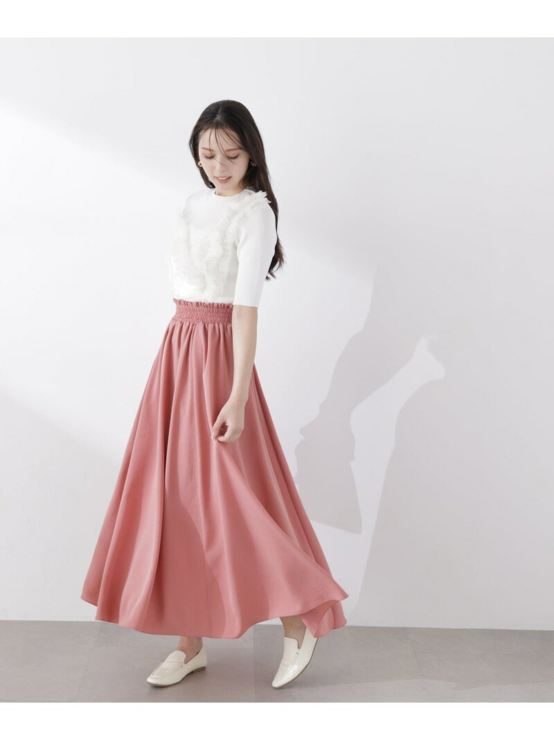 Rakuten - ゴムシャーリングギャザースカート 26SS PROPORTION BODY DRESSING プロポーションボディドレッシング スカート その他のスカート ブラック ブルー ピンク【送料無料】[Rakuten Fashion]