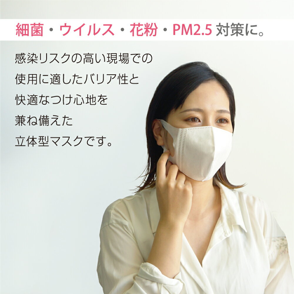 ガードマスク LIFE マスク サージカルマスク 5枚 日本製 やや大きめサイズ 3D 立体 不織布 ウイルス飛沫 99%カット 3層構造 息がしやすい 耳が痛くなりにくい 不織布マスク 使い捨てマスク 平和メディク 立体型 VFE PFE BFE 花粉 細菌 PM2.5