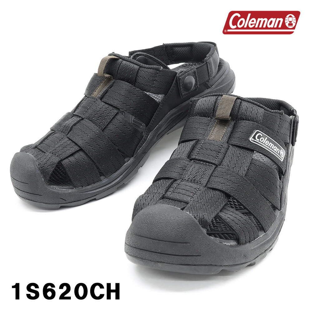 樂天商城 - Coleman コールマン メンズ グルカサンダル 1S620CH ブラック つま先あり 編み込み ストラップサンダル スポーツ つま先保護 蒸れない カジュアル 30代 40代 50代 ワーク 25 26 27 28cmストラップ サンダル スポーツサンダル アウトドア キャンプ 釣り レジャー 紳士靴