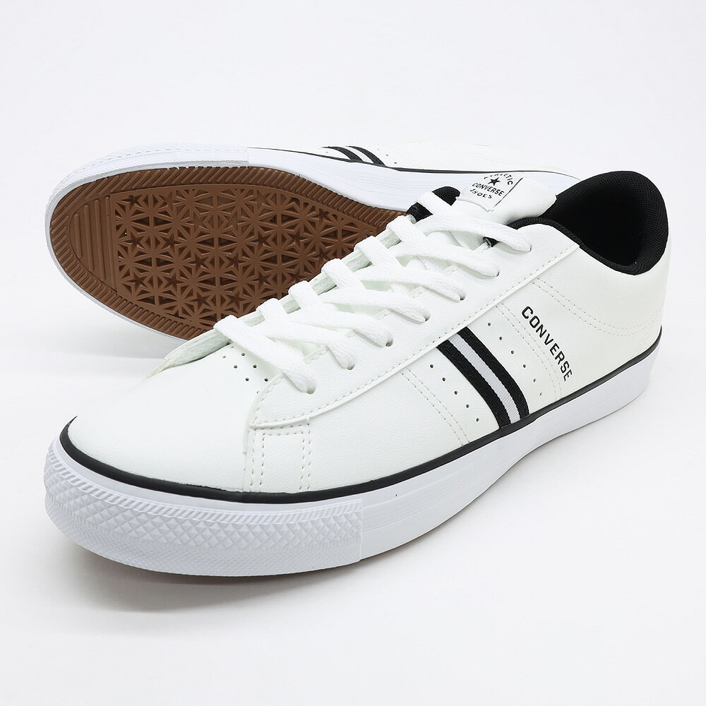 コンバース ネクスター NX120 ホワイト/ブラック ローカット スニーカー 合皮 合成皮革 シンセティックレザー ユニセックス 男女共用 通学 学校 NEXSTAR NX 120 OX CONVERSE