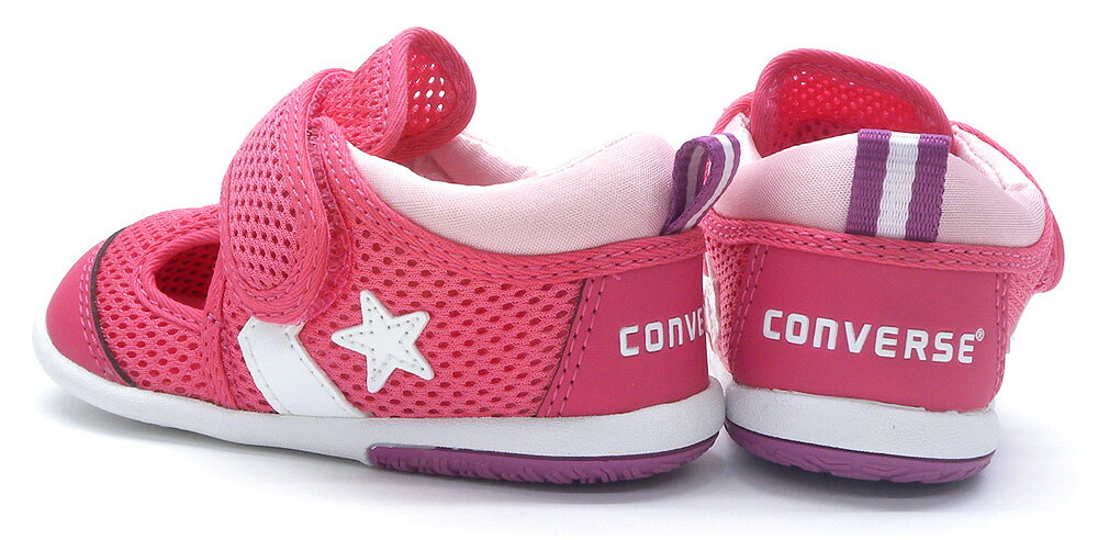 13.5cm ラストワンサイズ 【値引きクーポン配布中】 キッズ用 メッシュ サンダル LITTLE SUMMER 9 CONVERSE コンバース ピンク/ホワイト、ブルー/ホワイト マジックテープ ベルクロ 履かせやすい かわいい 販売中