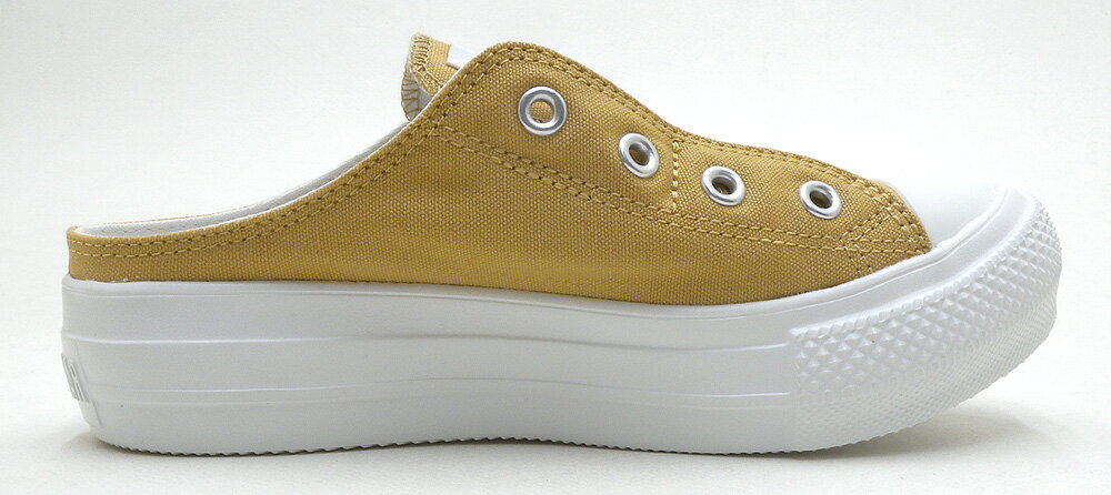 コンバース オールスター ライト プラットフォームソール ミュール ローカット ベージュ ALL STAR LIGHT PLTS MULE SLIP OX キャンバス スリッポン スニーカー オックスフォード