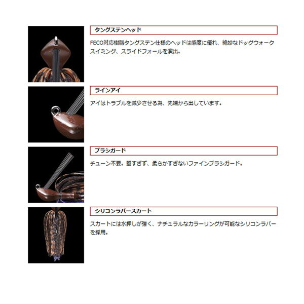 エバーグリーン キャスティングジグ 1／4oz シリコンラバーモデル【メール便OK】【FECO認定商品】 3