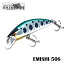 ITO CRAFT EMISHI 50mm SINKING 3.8g M.W.S(ミッドシップウエイト) アップ、サイド、ダウンを問わない安定性とロッドワークに対するレスポンス性能を両立したモデル。瀬、淵、渓流の様々な状況で使いやすい、優れた汎用性と操縦性が特長。 エミシ ミノー