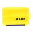 DEPS-3010NDDM サイズ：205×145×60mm 素材：ポリプロピレン(本体)/ABS(止具) カラー：イエロー(本体)/ネイビー(止具) 仕切板：2種付属