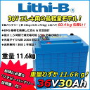 リチビー(Lithi-B) リチウムバッテリー 36V30Ah LiFePO4 (リン酸鉄リチウムイオンバッテリー) 【送料無料】