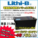 リチビー(Lithi-B) リチウムバッテリー 48V60A イープロパルションモデル LiFePO4 (リン酸鉄リチウムイオンバッテリー) 【送料無料】