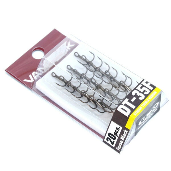 ヴァンフック トリプルフック DT-35F フックサイズ #10 ミディアム(中軸) カラー フッ素ブラック 入数20本入 【メール便OK】のサムネイル