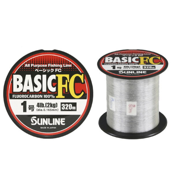 サンライン ベーシックFC 1号4lb クリア【メール便NG】