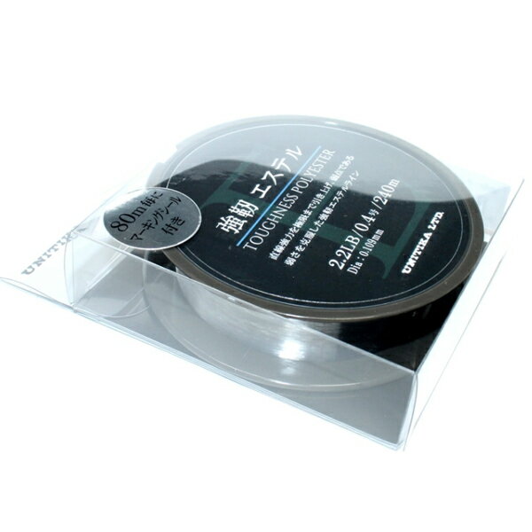 ユニチカ 強靭エステル 2.2lb 0.4号 240m #ナチュラルクリアー【メール便OK】