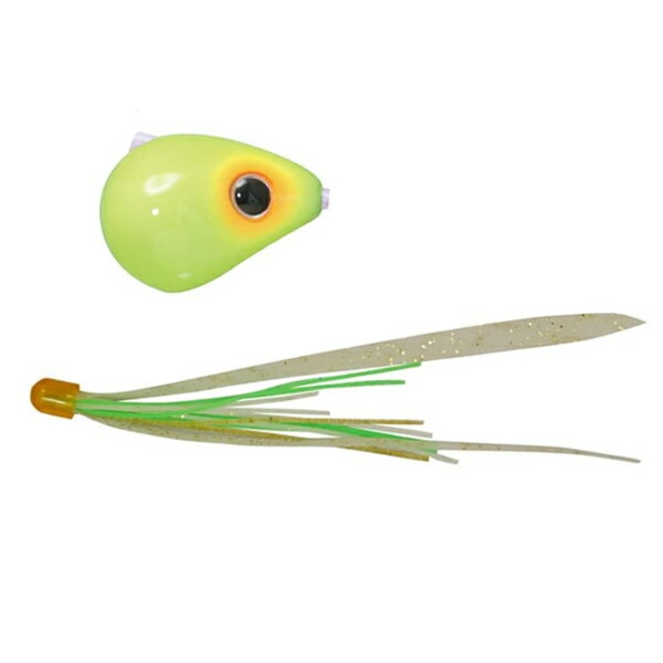 ジャッカル 爆流ビンビン玉 スライド 100g #F201 ホットチャート/イカグローT+【メール便OK】