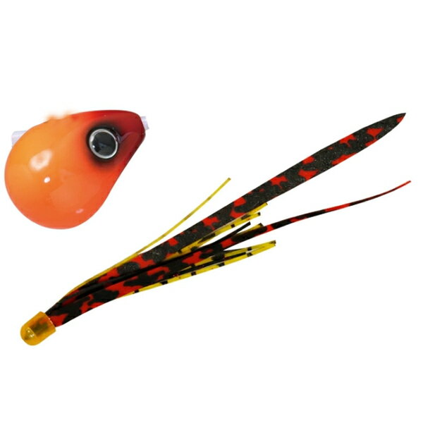 ジャッカル 爆流ビンビン玉 スライド 130g #F194 ホットオレンジ/シマレッドT+【メール便OK】