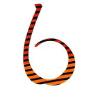 ヌーテック NUカーリー 極厚0.8mm 3本入 #4 赤オレゼブラ(蛍光)【メール便OK】(4)
