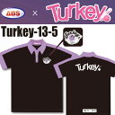 ターキー! ボウリングウェア Turkey-13-5 二階堂七瀬カラー パープル ネーム無し SS-3L メンズ レディース ABS Turkey! ポロシャツ ユニフォーム ボウリング ボウリンググッズ 名入れ無し