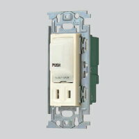 パナソニック埋込ナイトライト0.3A豆球スイッチ付コンセント付15A125VWN4001