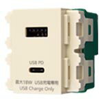 パナソニック アドバンスシリーズ 埋込充電用USBコンセント2ポート (USB Type-A+C) ベージュ WN1477F