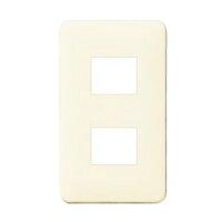 パナソニック フルカラー 簡易耐火用モダンプレート 2コ用 ミルキーホワイト WN6702W