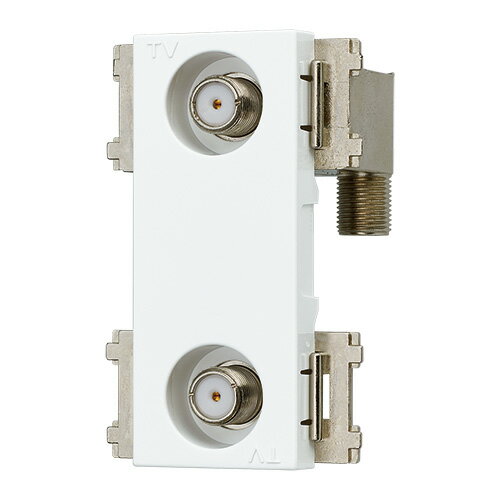 楽天電気メンテのプロショップTASKサン電子 新4K8K衛星放送対応 直列ユニット中間用ハイパスフィルタ内蔵 テレビ出力2端子型 全端子電流カット型 セラミックホワイト CSF-K77W-7HPC