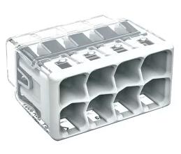 JAPPY（因幡電機産業） 薄型差込電線コネクタ ライトグレー (40個)　差込線数8本 WGZ-8-JP