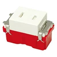 Rakuten - 神保電器 JIMBO 扉付シングルコンセント 15A 125V ピュアホワイト JEC-BN-5F-PW