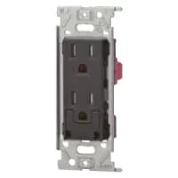 Rakuten - 神保電器 (JIMBO) 埋込扉付アースターミナル付接地ダブルコンセント 15A 125V 金属枠 ソフトブラック JEC-BN-55GEF-SB