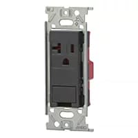 Rakuten - 神保電器 (JIMBO) 埋込アースターミナル付接地コンセント 15A・20A兼用 125V 金属枠 ソフトブラック JEC-BN-ITGE-SB