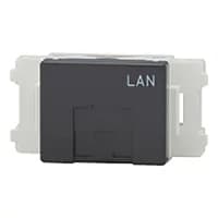 Rakuten - 神保電器 (JIMBO) 埋込モジュラジャック 8極8心用 LAN用Cat5e対応 LAN文字入り ソフトブラック JEC-BN-LW5EL-SB