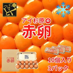 【クール便】アイ杉原の赤卵 30個 生卵25個＋破損保証5個 徳島県知事認定 とくしま特選ブランド認定品 この卵ハマります！ 徳島県産 朝採り 産みたて 農場直送 ギフト お取り寄せ 詰め合せ 御中元 御歳暮 母の日 父の日