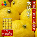 【青空レストランで紹介】木頭ゆず 1.5kg 13玉前後入り 送料無料 徳島県産 きとうゆず 柚子  ...