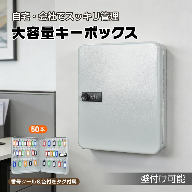 樂天商城 - 【楽天スーパーセール】キーボックス 壁掛け 屋外 大容量 50本 鍵ボックス ダイヤル 暗証番号 防水 キーキャビネット 鍵 収納 保管 セキュリティボックス 防犯