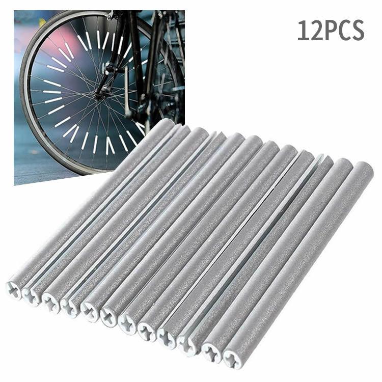 Rakuten - 自転車スポーク用リフレクター 12本セット 反射棒 簡単取り付け 夜間の視認性向上 事故防止 MTB クロスバイク ロードバイク 夜中の自転