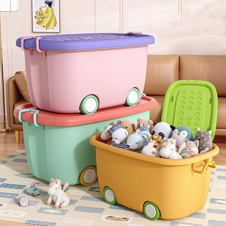 マルチ収納 収納 収納 キャスター付き 子供 安全PP ボックス おもちゃ収納箱 大容量 BOX おもちゃ箱 お片付け 2個セット ベビー 子供 送 2
