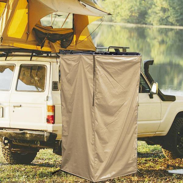 樂天商城 - 車両サイドシャワーテント 自動車 RV テールゲート バン トイレ プライバシーシェルター カーキ