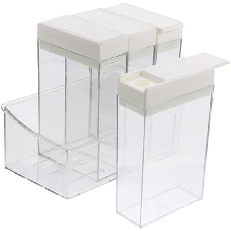 樂天商城 - 調味料箱 調味料ラックポット シェーカージャープラスチック トレイ付き調味料入れ コンテナ 塩コショウ入れ プラスチックディスペンサ