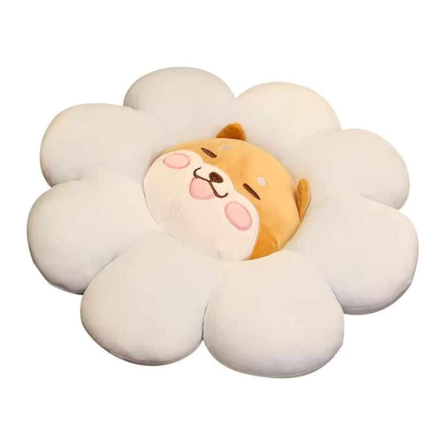 【サイズ】直径約45/60/80cm【キュートなデザイン】可愛い花びら形の動物風座布団です。【肌優しい素材】表地は高品質な柔らかい素材を採用、弾力性のある充填物で、お尻にかかる負担を軽減し、長く座っても疲れません！ふわふわの座り心地を実現します。【冬の欠かせないアイテム】中綿をたっぷり詰め込み、ふわふわの触感で、日常の寒さから体を守ります！抱きつくだけて癒されます。【幅広い用途】枕代わりや椅子クッションとしてはもちろん、フロアクッション、抱き枕、背もたれクッション、ソファクッション、ベッドクッション、車クッションなどとしても使えます！ 可愛い動物風の花びら形の座布団です。優れたクッション性、寒い冬の中で体を寒さから守ります！自宅やオフィス椅子だけでなく、床、ソファー、車中のシートなどでも適用です。使い方も色々！椅子クッションとしてはもちろん、ソファの背もたれクッションにしたり、抱き枕にしたり、お昼寝の枕にしたり、ペットクッションにしたり、お好みによって自由に使えます。※画像と実際のカラーや質感、イメージが少々異なって見える場合がございます