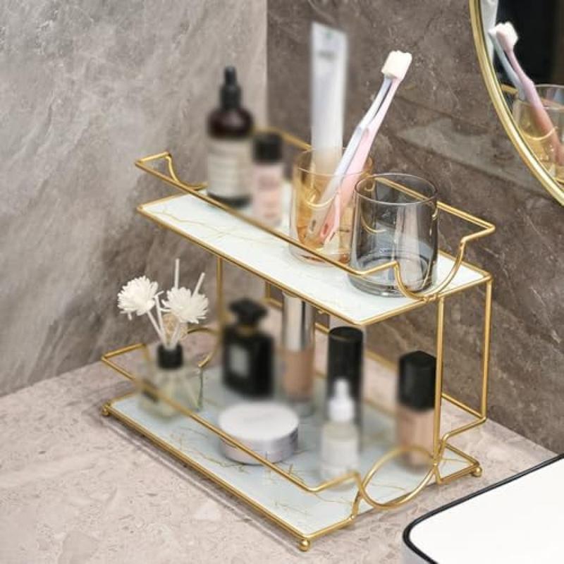 Wall Furniture - 収納ラック スリム 2段 キッチンラック 洗面台 収納ラック キッチン収納 調味料ラック 省スペース 台所 バスルーム 化粧品収納