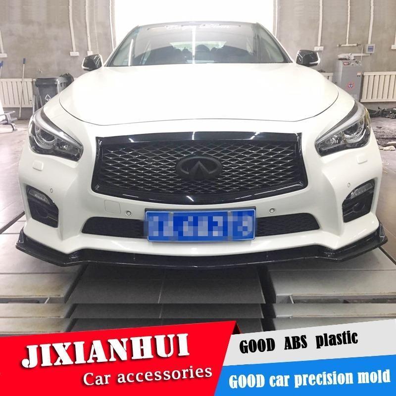 �ڳ�ŷ�����ѡ������������ �������饤�� V37 Q50 ���� ������ 200GT-t Type P �ե���� ��å� ���ݥ��顼 3PCS PU ���� ̤���� �ޥåȥ֥�å� 2014-2017