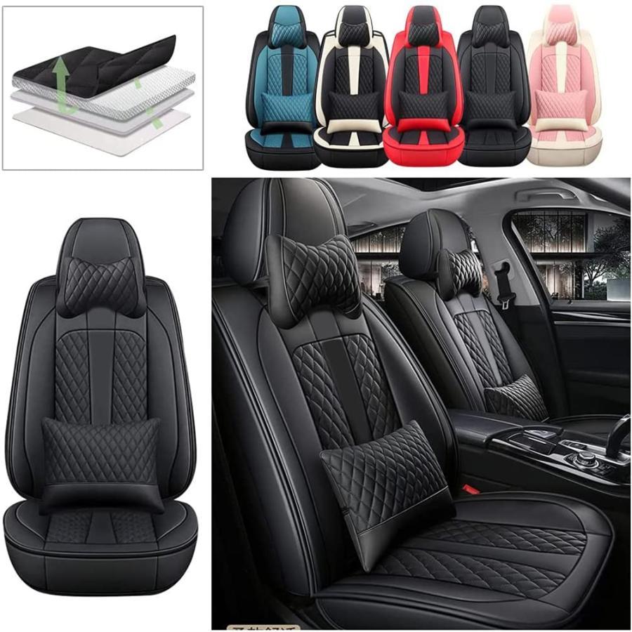 Rakuten - 【楽天スーパーセール】カーシートカバー 汎用 VW フォルクスワーゲン T-Cross プロテクター インテリア アクセサリー デコレーション 高級レザー 前席 2席分（