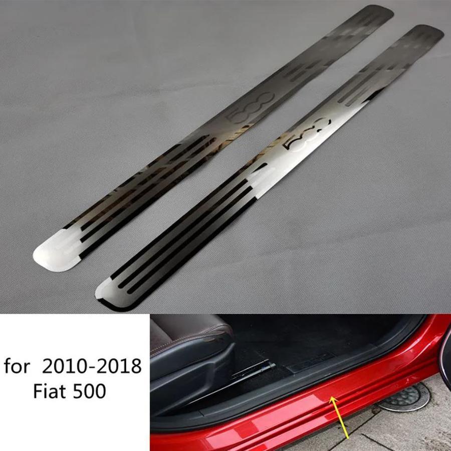 樂天商城 - 【楽天スーパーセール】スカッフプレート フィアット 500 FIAT ステンレス 内装 ドア 傷防止 シルステッカー 車