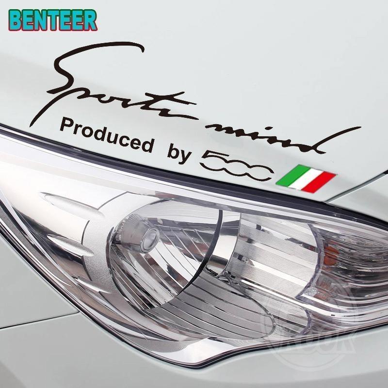 樂天商城 - 【楽天スーパーセール】スタイリングステッカー Sports mind フィアット FIAT 500 500X 500L ブラック ホワイト DIY 外装 ドレスアップ